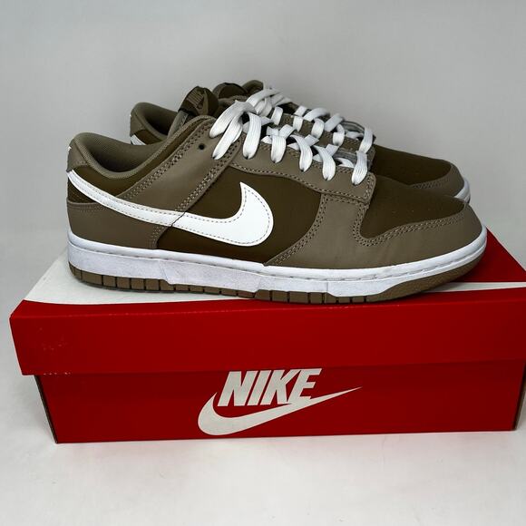 Nike Other - Nike Dunk Low Retro Khaki White-Hazel Rush Sneakers Mens Size 9